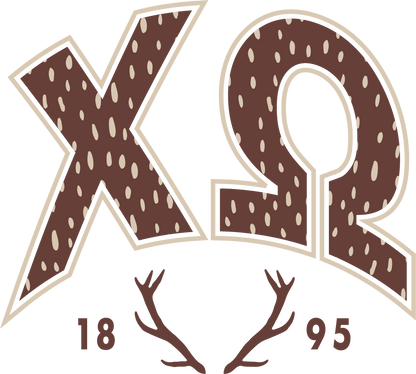 Chi Omega Fawn Print Varsity Hoodie