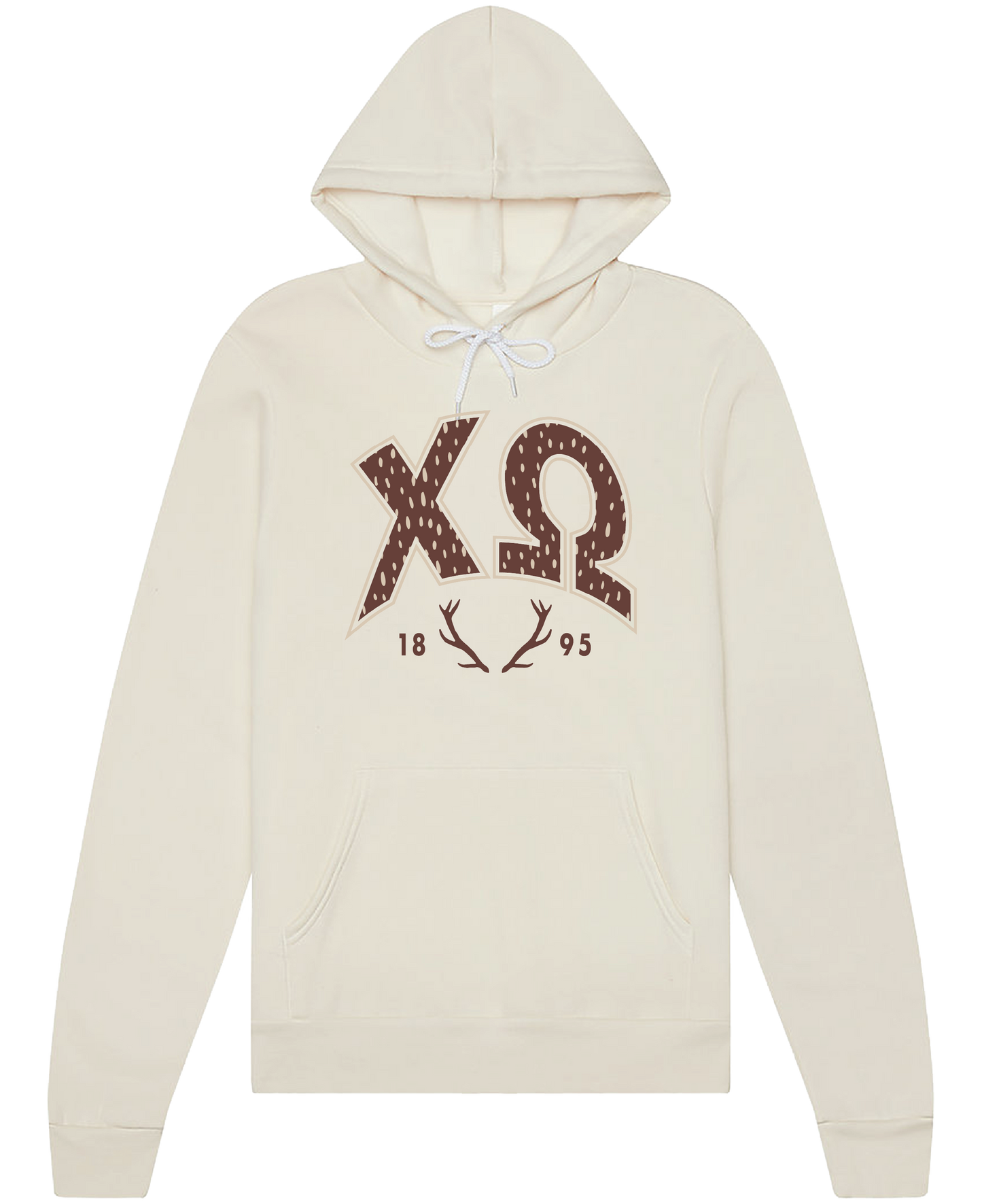 Chi Omega Fawn Print Varsity Hoodie