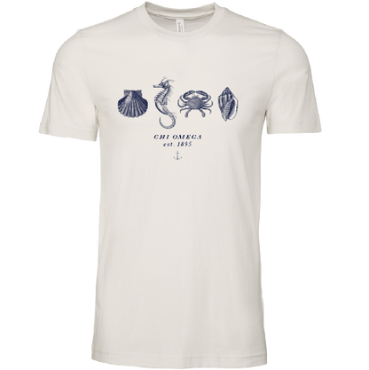 Chi Omega Nautical Graphic T-Shirts