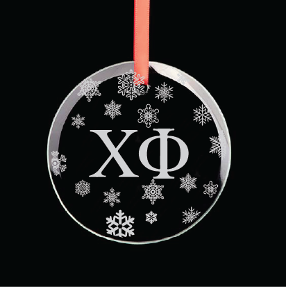 Chi Phi Round Multi-Snowflake Ornament