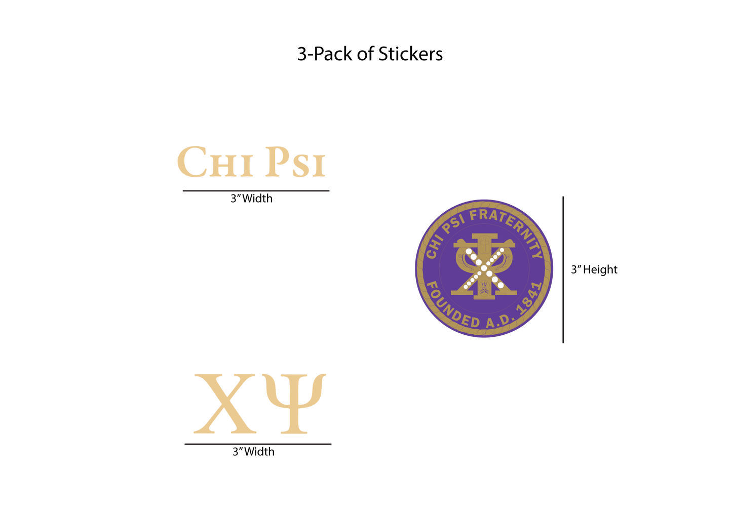 Chi Psi Stickers