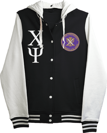Chi Psi Varsity Hooded Sweatshirt
