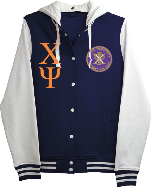 Chi Psi Varsity Hooded Sweatshirt