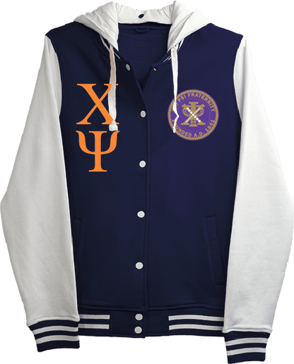 Chi Psi Varsity Hooded Sweatshirt
