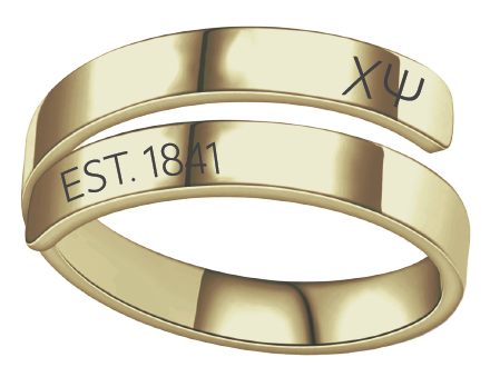Chi Psi Year and Letters Rings