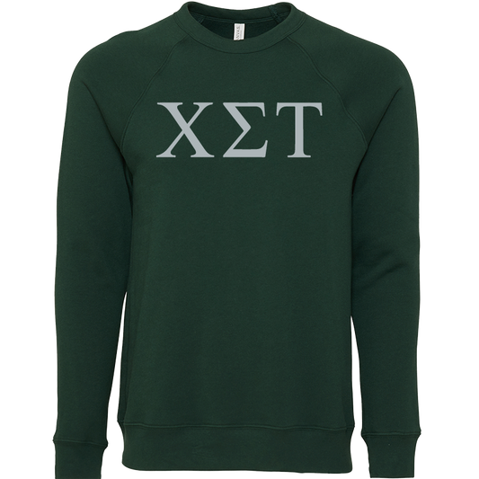Chi Sigma Tau Embroidered Lettered Crewneck Sweatshirts
