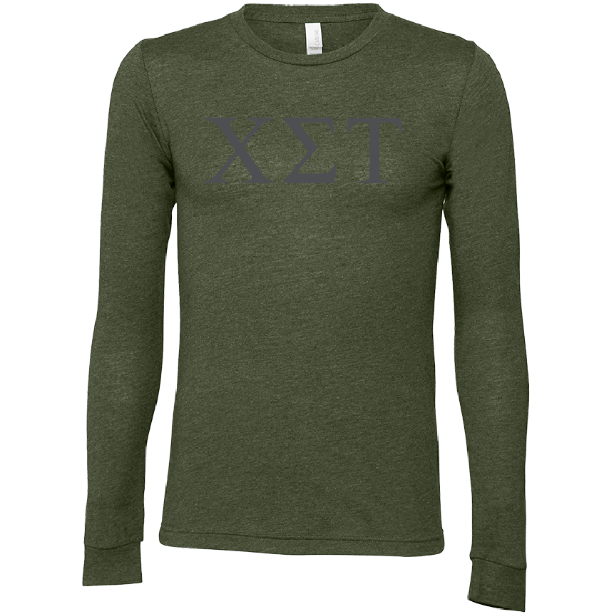 Chi Sigma Tau Lettered Long Sleeve T-Shirts