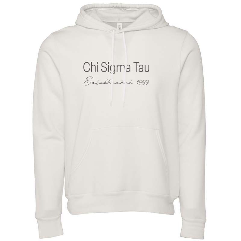 Chi Sigma Tau Embroidered Printed Name Hooded Sweatshirts