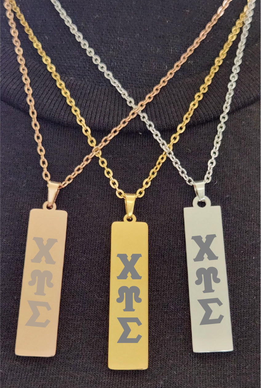 Chi Upsilon Sigma Lettered Necklaces