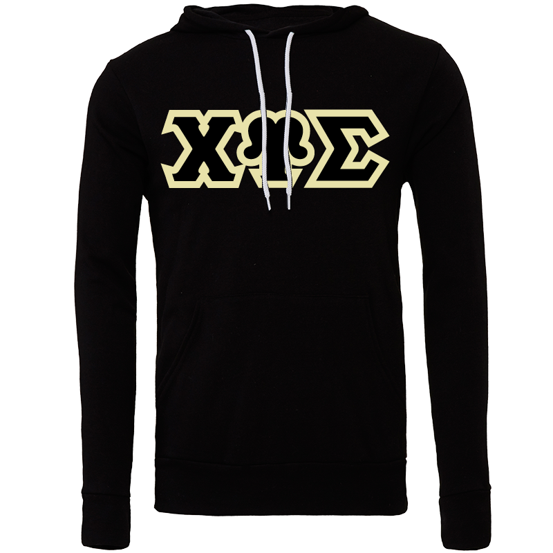 Chi Upsilon Sigma Lettered Hooded Sweatshirts