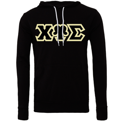 Chi Upsilon Sigma Lettered Hooded Sweatshirts