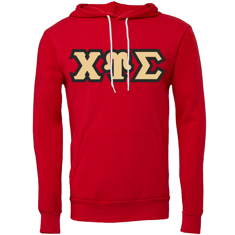 Chi Upsilon Sigma Lettered Hooded Sweatshirts