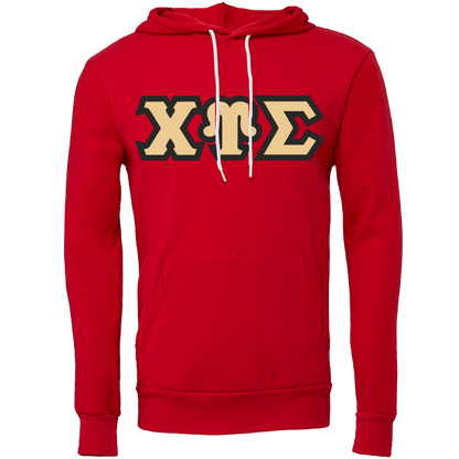 Chi Upsilon Sigma Lettered Hooded Sweatshirts