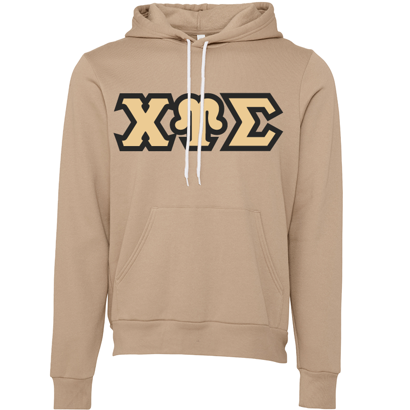 Chi Upsilon Sigma Lettered Hooded Sweatshirts