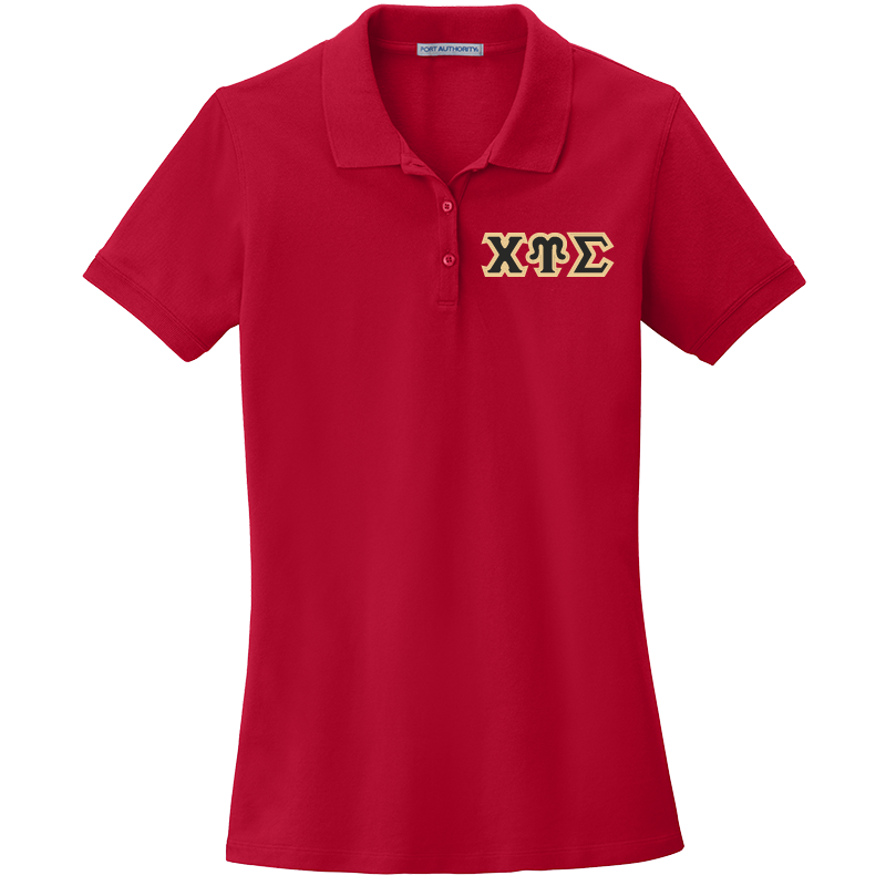 Chi Upsilon Sigma Ladies' Embroidered Polo Shirt