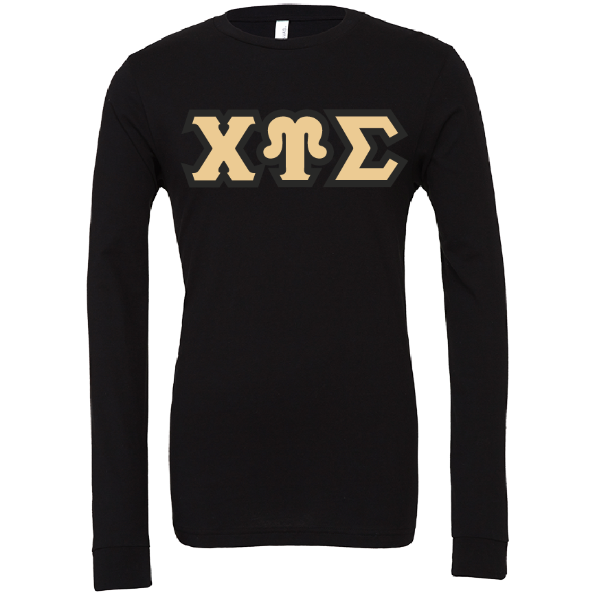 Chi Upsilon Sigma Lettered Long Sleeve T-Shirts