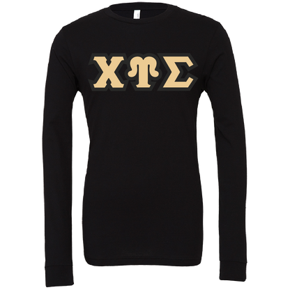 Chi Upsilon Sigma Lettered Long Sleeve T-Shirts