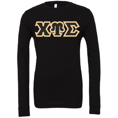 Chi Upsilon Sigma Lettered Long Sleeve T-Shirts