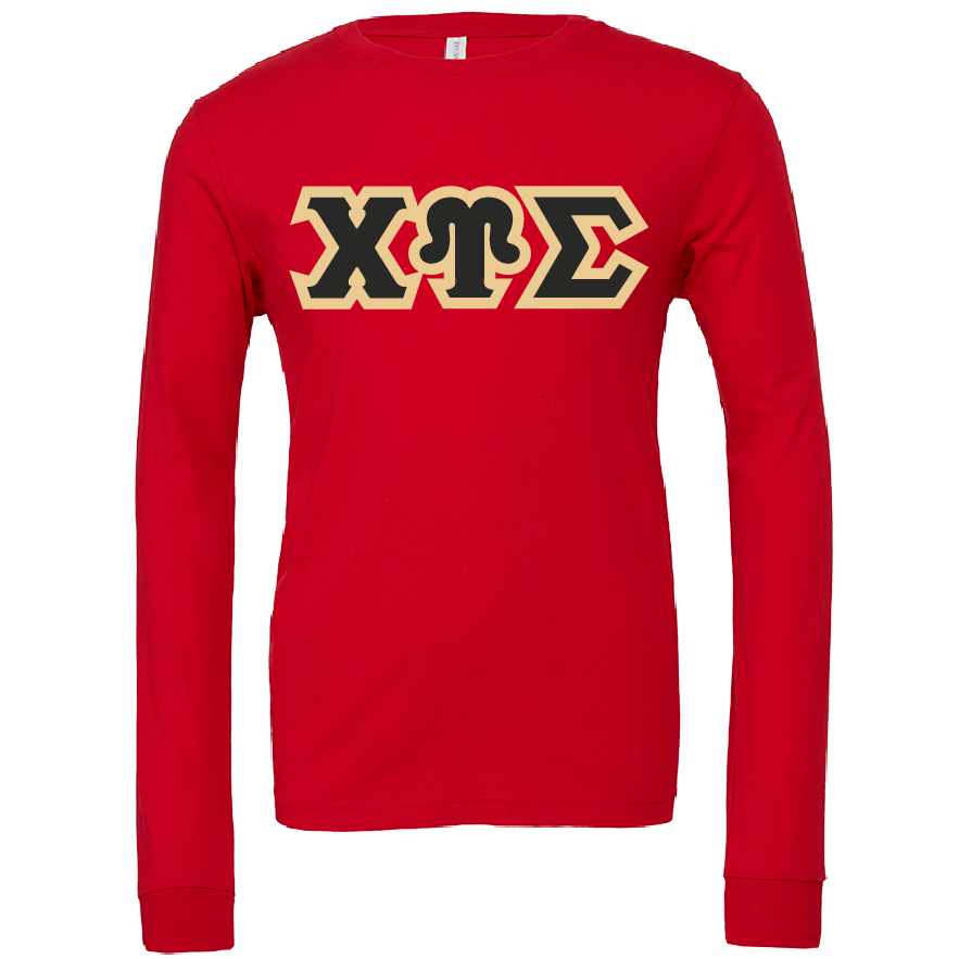 Chi Upsilon Sigma Lettered Long Sleeve T-Shirts