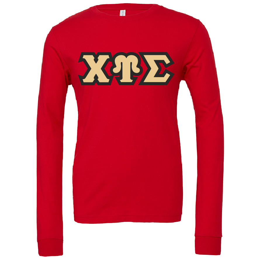 Chi Upsilon Sigma Lettered Long Sleeve T-Shirts