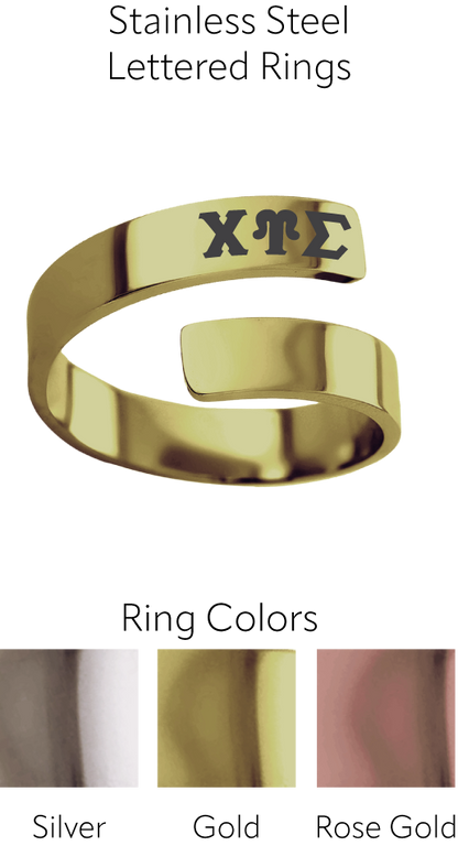 Chi Upsilon Sigma Lettered Rings