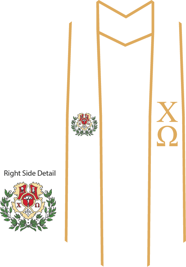 Chi Omega Graduation Stoles