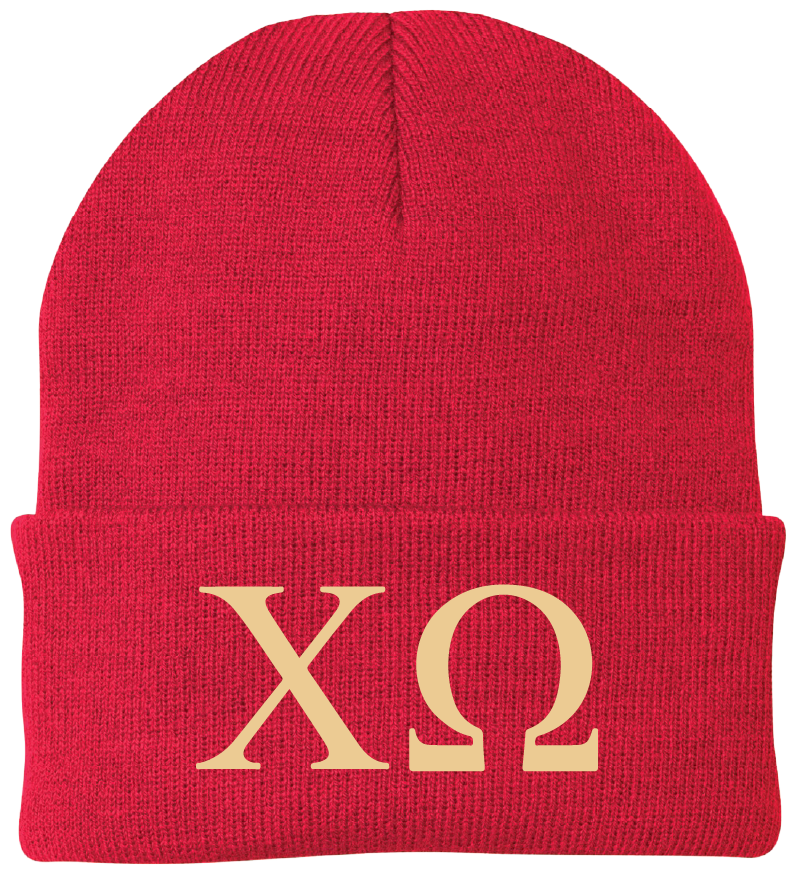 Chi Omega Lettered Beanies