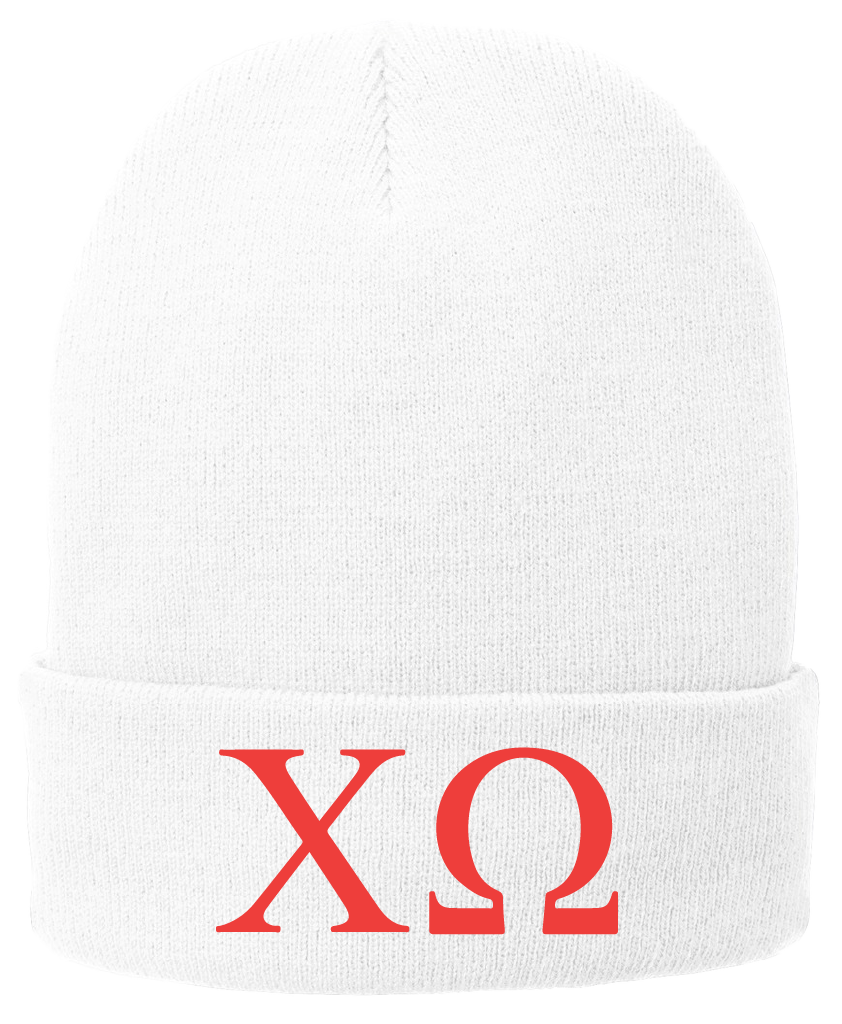 Chi Omega Lettered Beanies