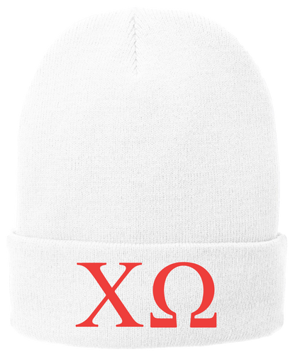 Chi Omega Lettered Beanies