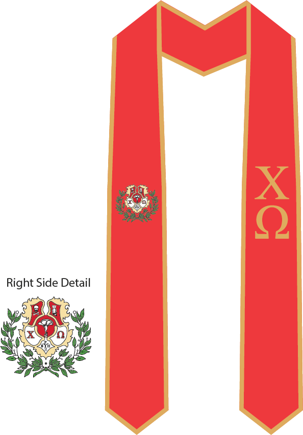 Chi Omega Graduation Stoles