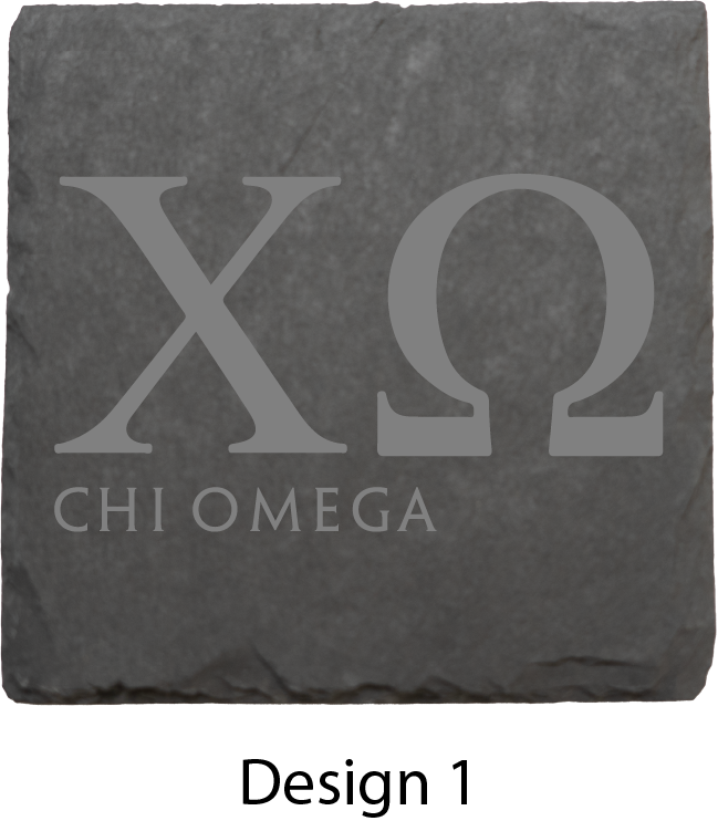 Chi Omega Stone Coasters - 4-Pack