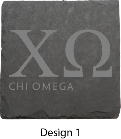 Chi Omega Stone Coasters - 4-Pack