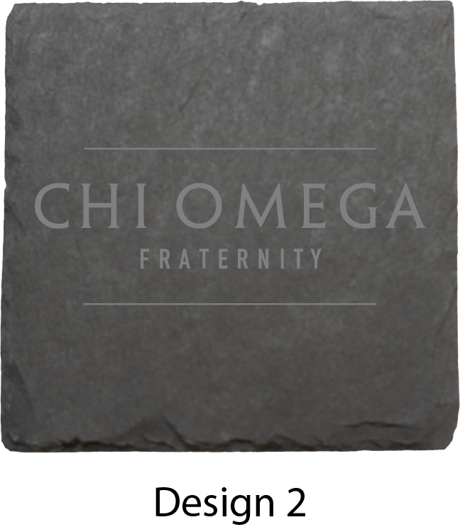 Chi Omega Stone Coasters - 4-Pack