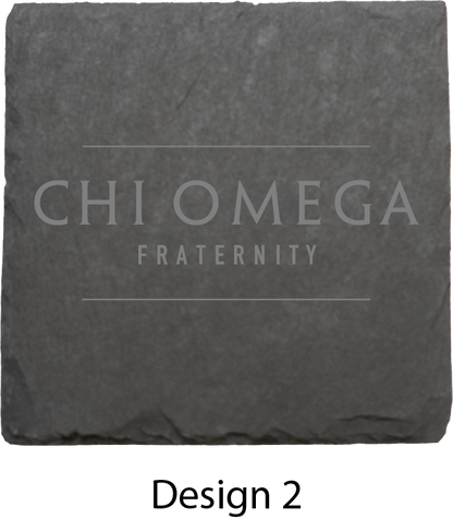 Chi Omega Stone Coasters - 4-Pack