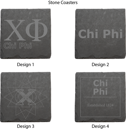 Chi Phi Stone Coasters - 4-Pack