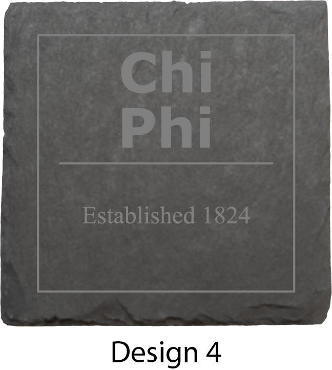 Chi Phi Stone Coasters - 4-Pack