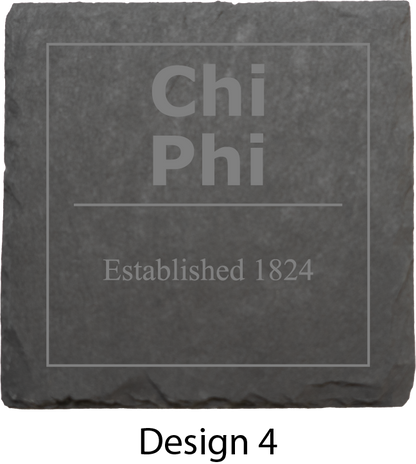 Chi Phi Stone Coasters - 4-Pack