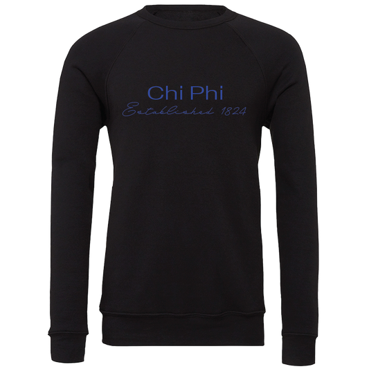 Chi Phi Embroidered Printed Name Crewneck Sweatshirts