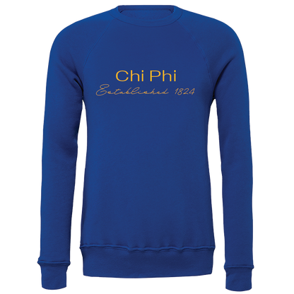 Chi Phi Embroidered Printed Name Crewneck Sweatshirts