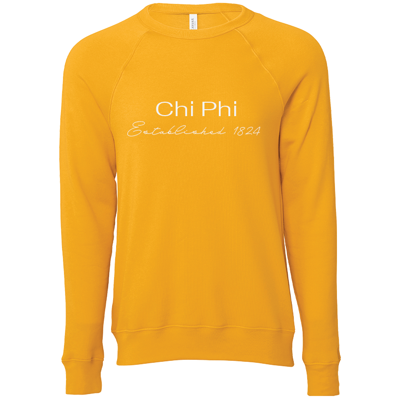 Chi Phi Embroidered Printed Name Crewneck Sweatshirts