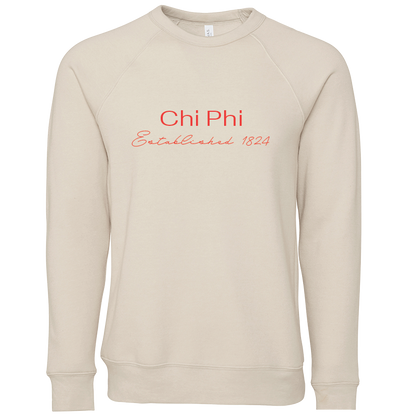 Chi Phi Embroidered Printed Name Crewneck Sweatshirts