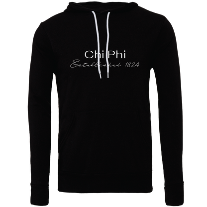 Chi Phi Embroidered Printed Name Hooded Sweatshirts