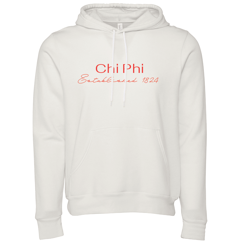 Chi Phi Embroidered Printed Name Hooded Sweatshirts