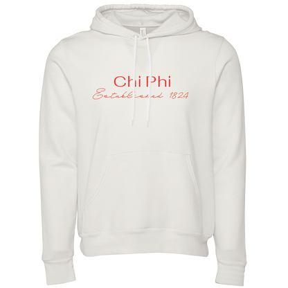 Chi Phi Embroidered Printed Name Hooded Sweatshirts