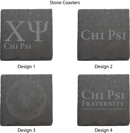 Chi Psi Stone Coasters - 4-Pack