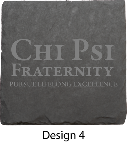 Chi Psi Stone Coasters - 4-Pack