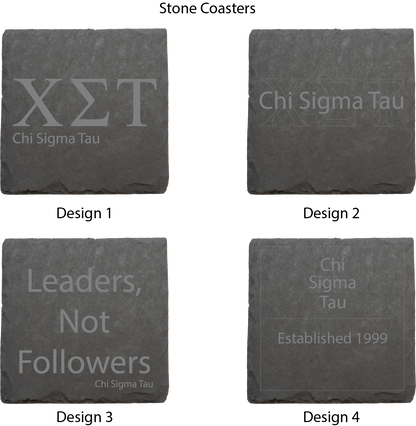 Chi Sigma Tau Stone Coasters - 4-Pack