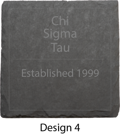 Chi Sigma Tau Stone Coasters - 4-Pack