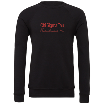 Chi Sigma Tau Embroidered Printed Name Crewneck Sweatshirts