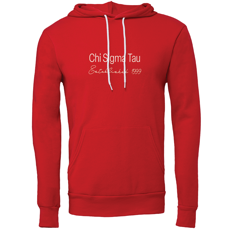 Chi Sigma Tau Embroidered Printed Name Hooded Sweatshirts